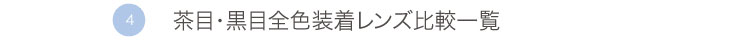 茶目・黒目全色装着レンズ比較一覧